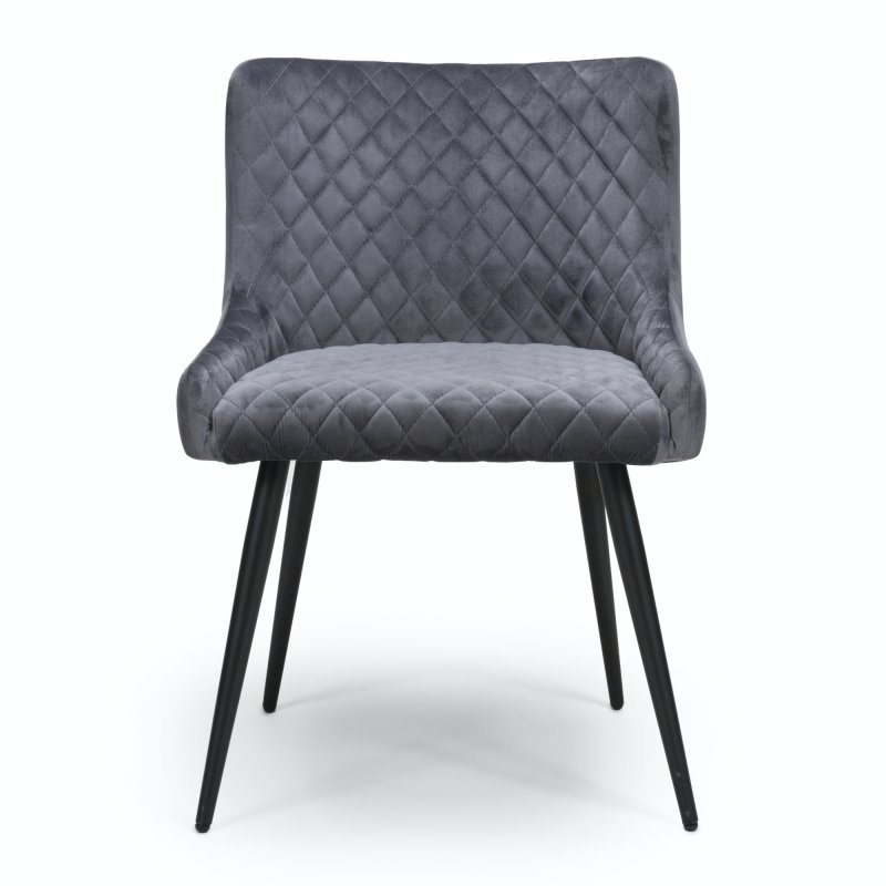 Furniture Link Malmo - Dining Chair (Grey Velvet)