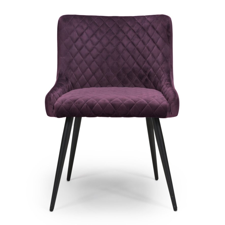 Furniture Link Malmo - Dining Chair (Mulberry Velvet)