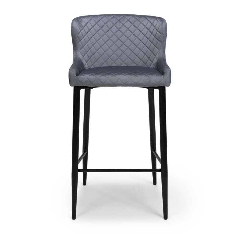 Furniture Link Malmo - Bar Stool (Grey Velevt)