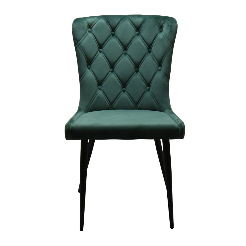 Furniture Link Merlin - Dining Chair (Green Fabric)
