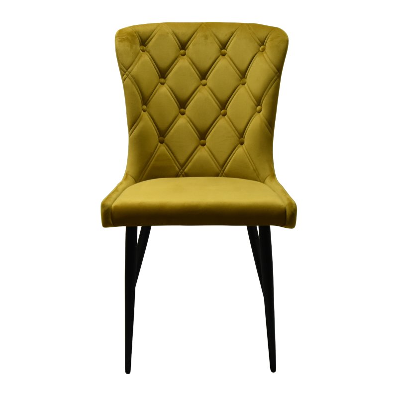 Furniture Link Merlin - Dining Chair (Mustard Fabric)