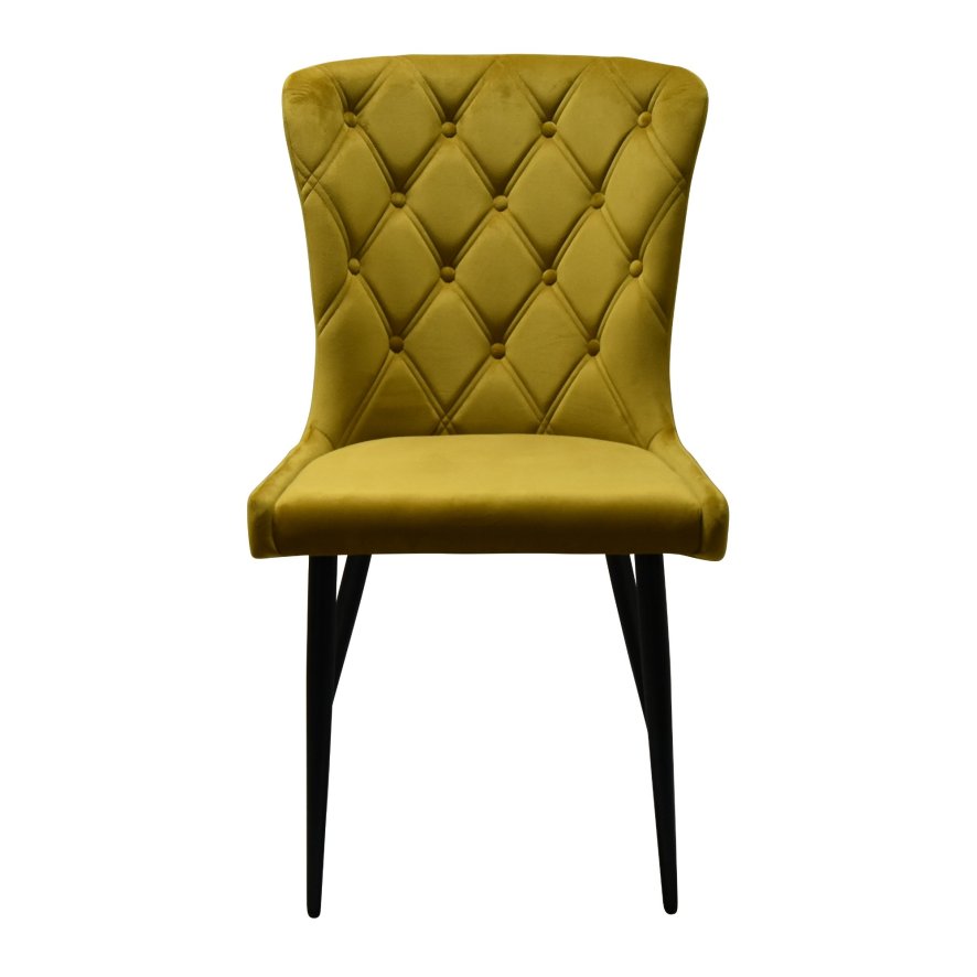 Furniture Link Merlin - Dining Chair (Mustard Fabric)