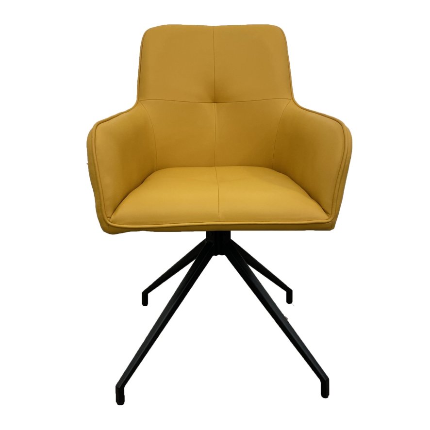 Furniture Link Nix - Dining Chair (Ochre Faux Leather)