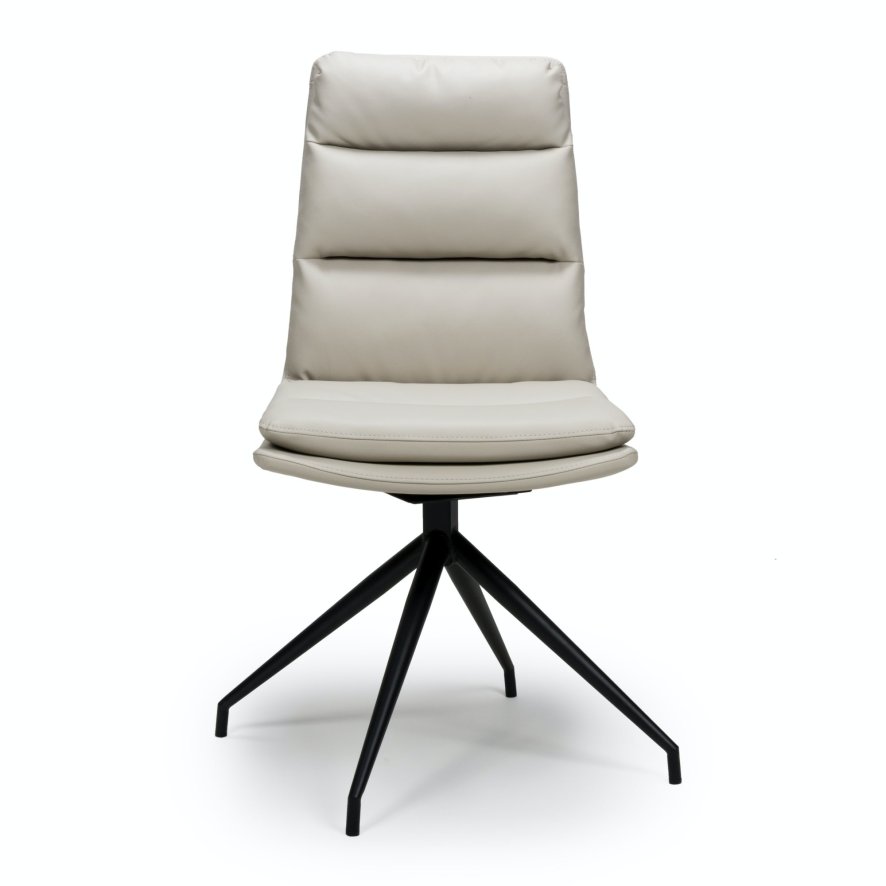 Furniture Link Nobo Swivel - Dining Chair (Taupe PU)