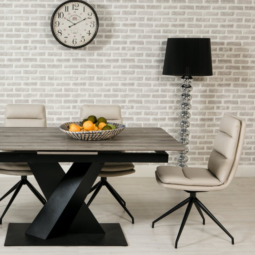 Runcorn Extending Dining Table (Grey) • Roomes Furniture & Interiors