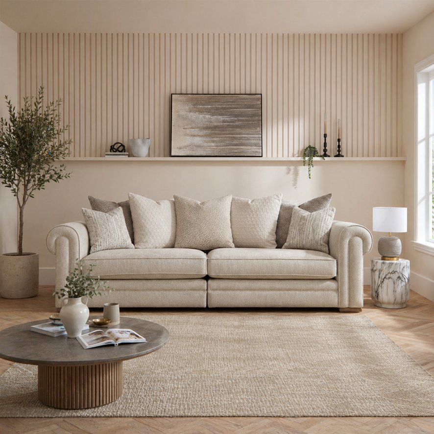 Whitemeadow Upholstery Paris - Extra Large Sofa (Pillow Back)