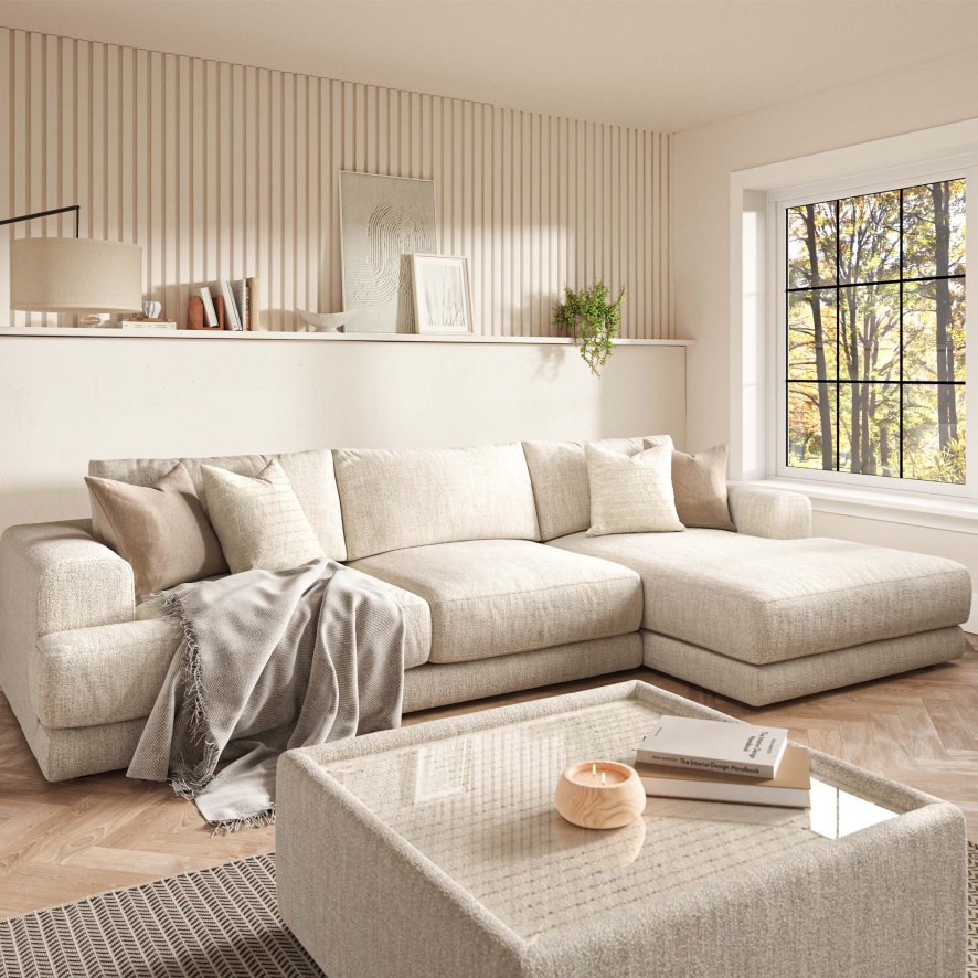 Whitemeadow Upholstery Tibet - Large Chaise Sofa (RHF)