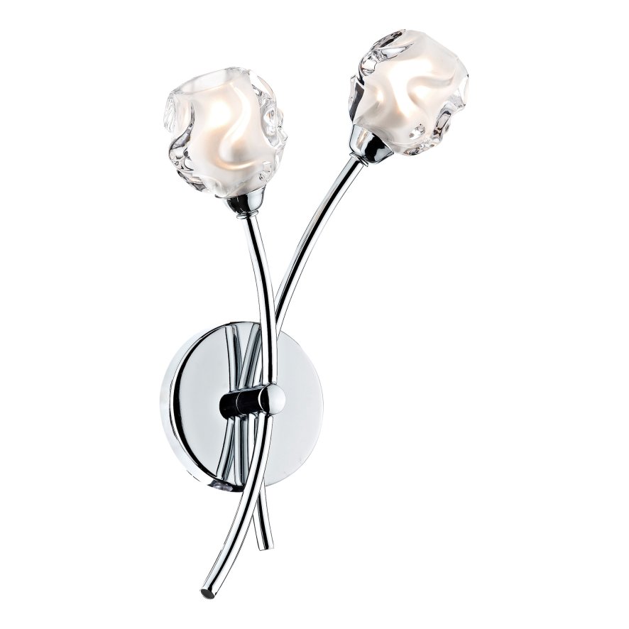 Dar Lighting Dar - Seattle Double Wall Bracket Polished Chrome