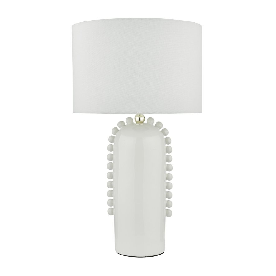 Dar - Dolce Table Lamp White Ceramic With Shade Dar - Dolce Table Lamp White Ceramic With Shade