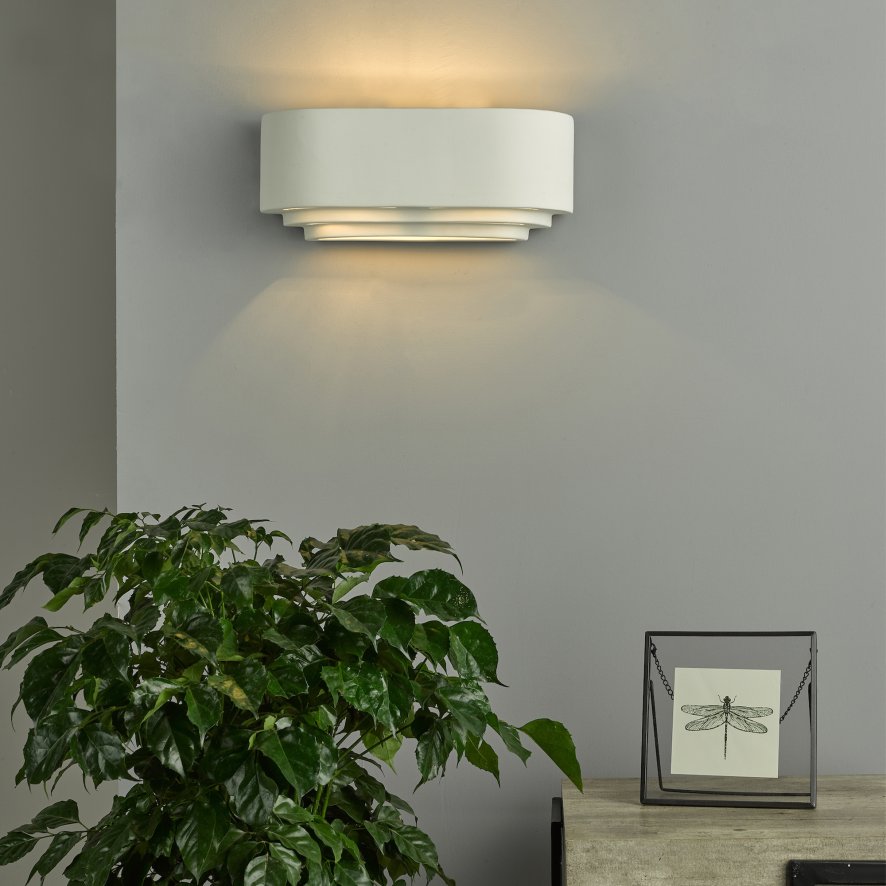 Dar Lighting Dar - Lando Ceramic Wall Washer White
