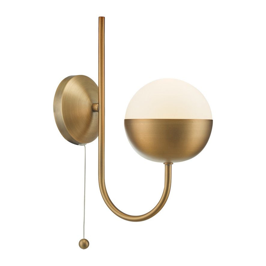 Dar Lighting Dar - Andre Wall Light Aged Brass