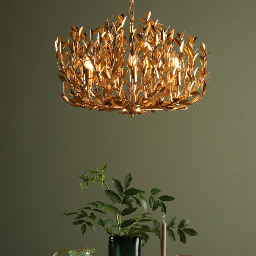 Dar Lighting Dar - Silvius 9 Light Pendant Gold