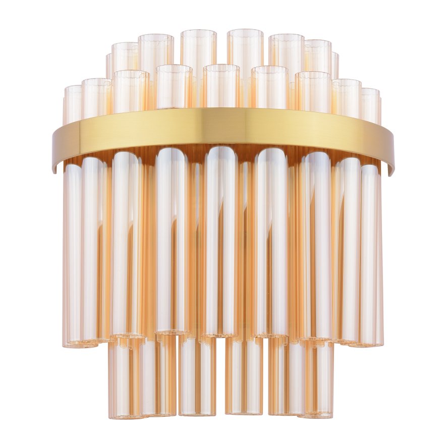 Dar Lighting Dar - Imani 2 Light Wall Light Natural Brass And Champagne