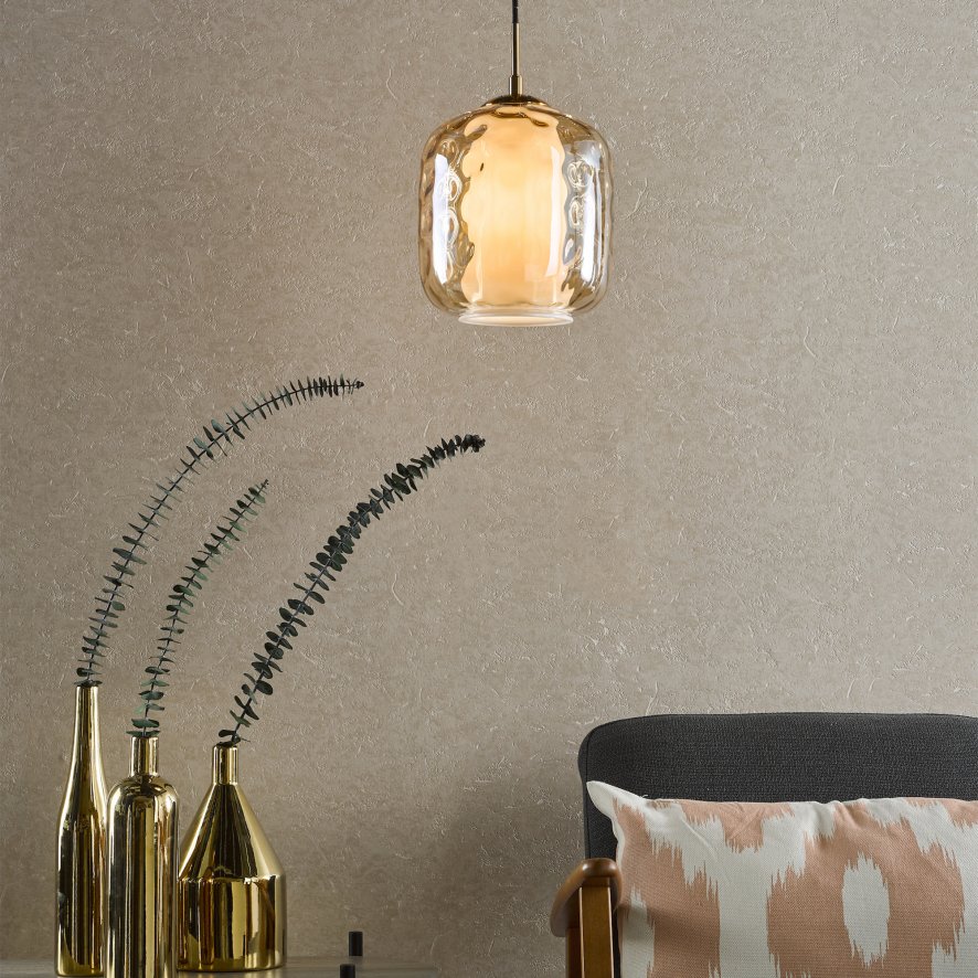 Dar Lighting Dar - Majella Pendant Aged Brass and Champagne Glass