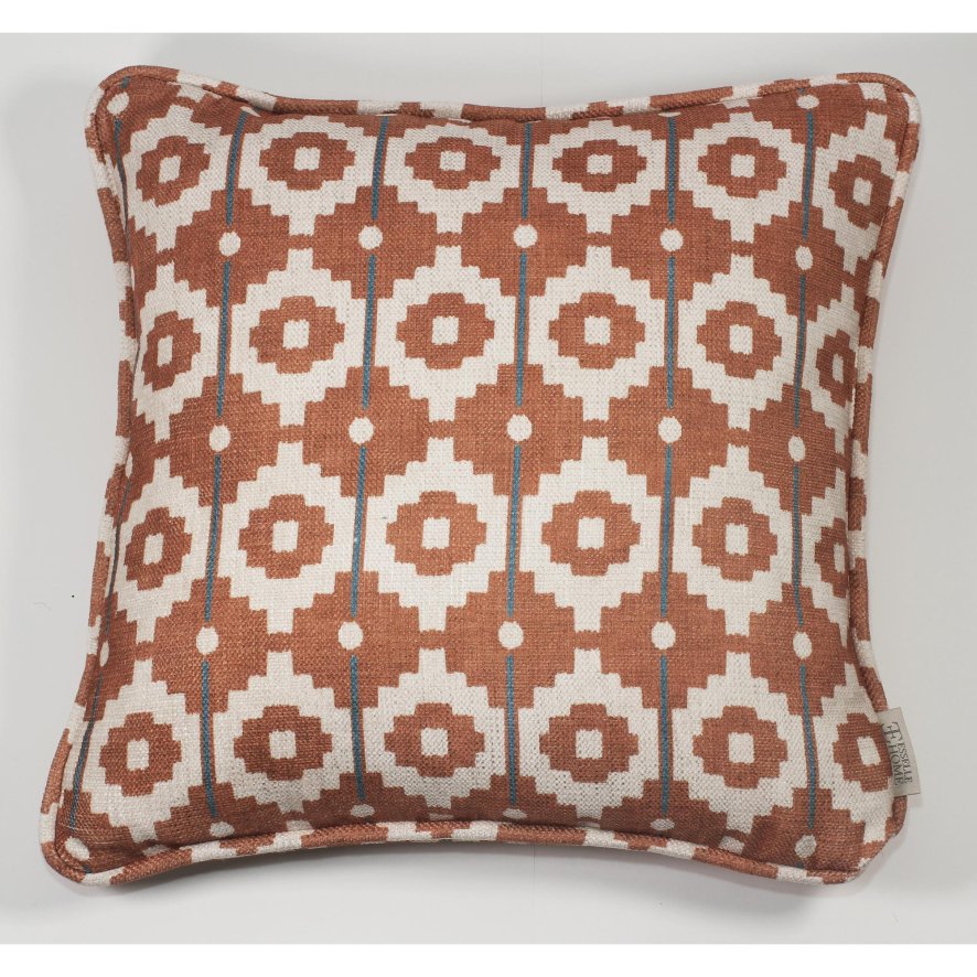 Esselle Esselle - Santiago Geo Burnt Orange/Teal Cushion