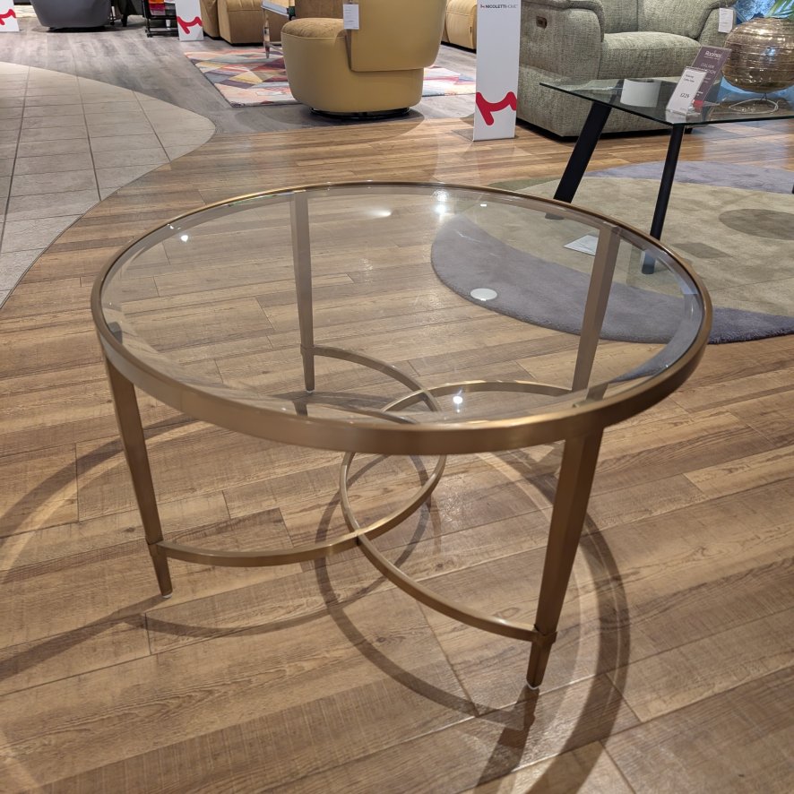 Value Mark Furniture Universe - Circular Coffee Table (Antique Brass)