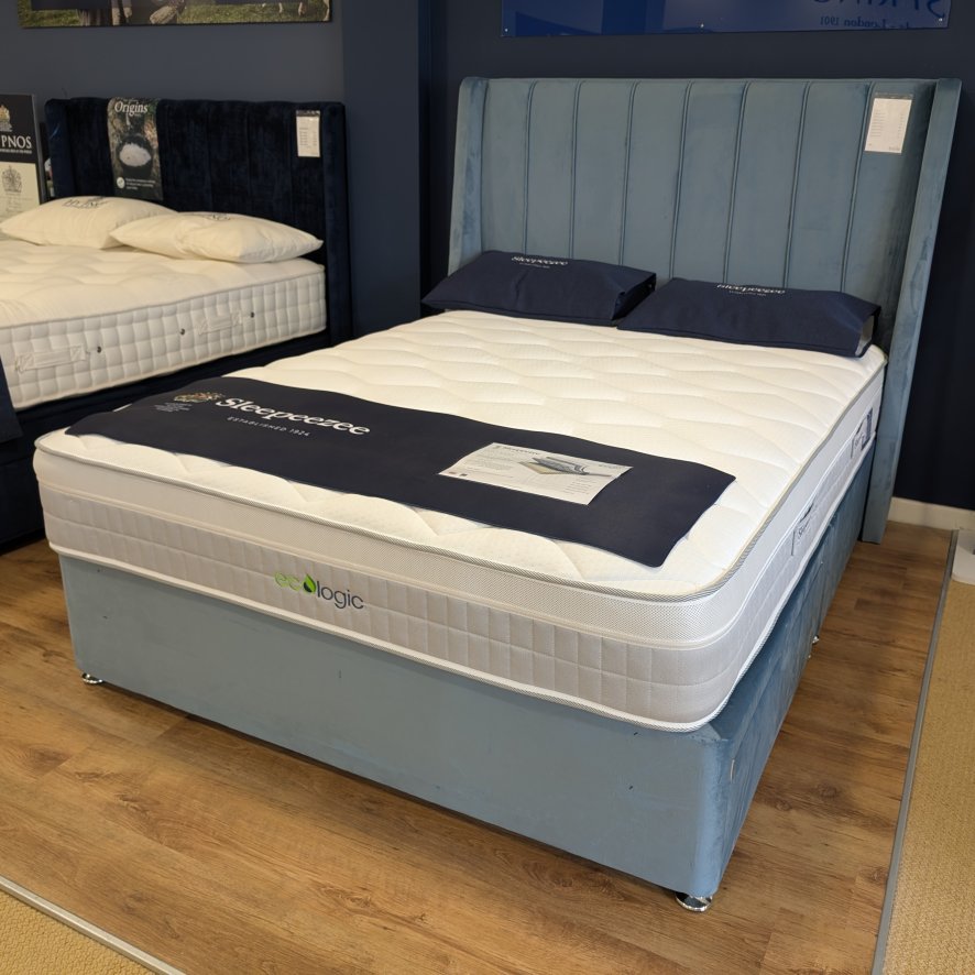 Sleepeezee Ltd Sleepeezee Ecologic 1000 - Mattress, Base & Headboard (Kingsize 150cm)