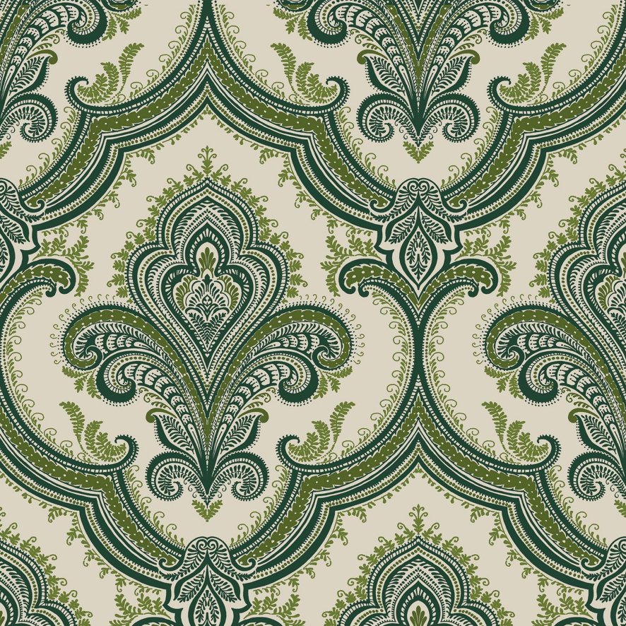 Esselle Esselle - Damask Green Wallpaper