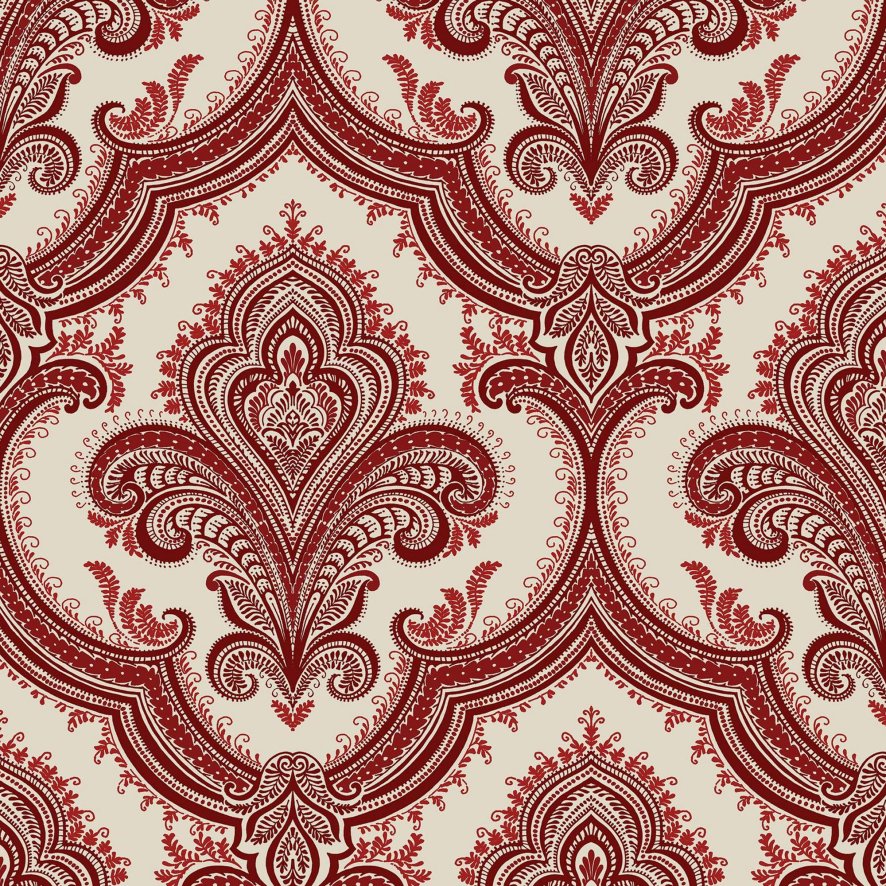 Esselle Esselle - Damask Red Wallpaper