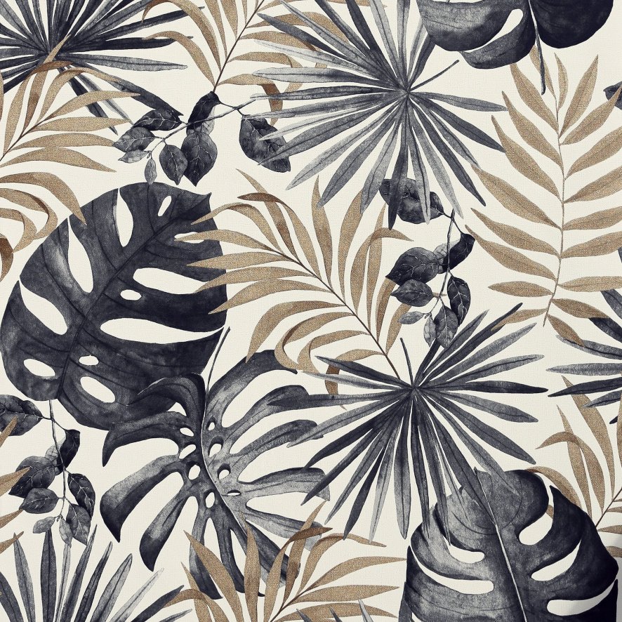 Esselle Esselle - Jungle Wall Black and Gold Wallpaper