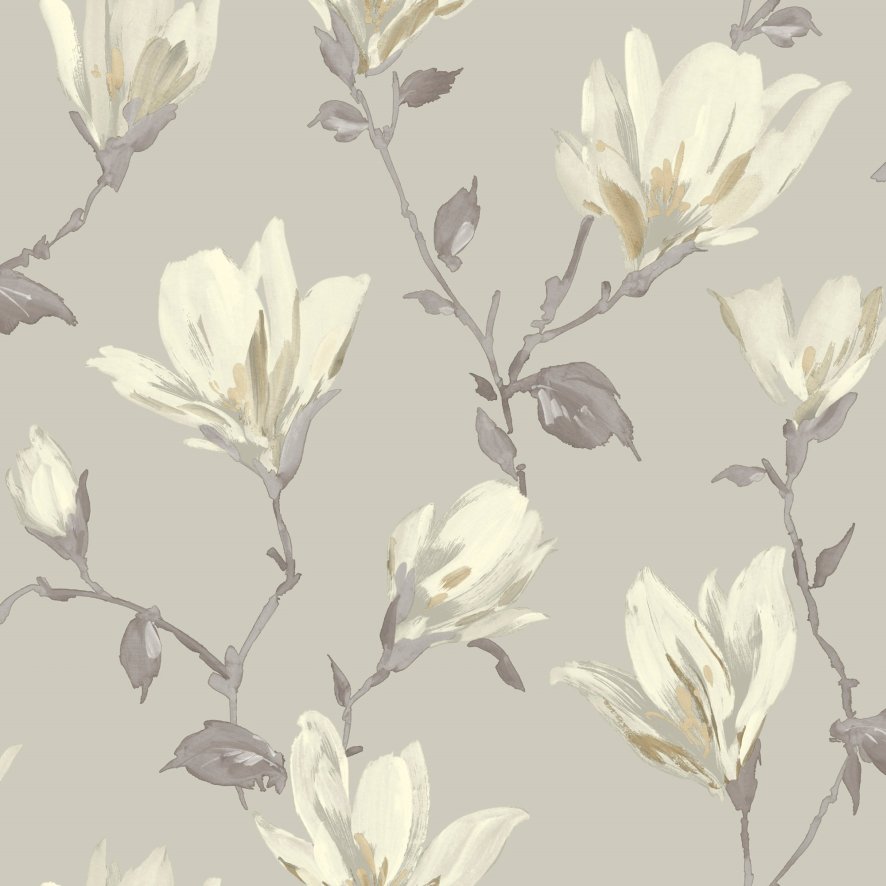 Esselle Esselle - Lily Floral Natural Wallpaper