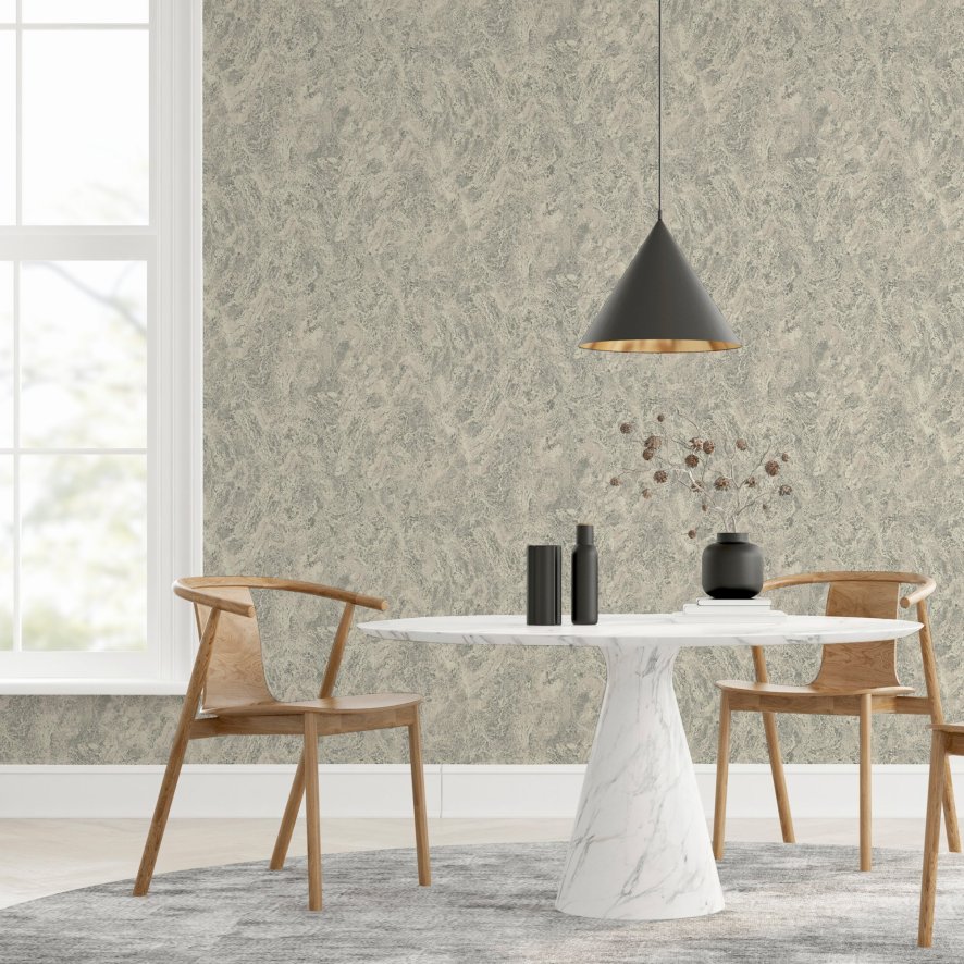 Esselle - Marble Patina Charcoal Natural Wallpaper
