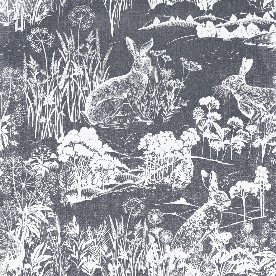 Esselle Esselle - Meadow Hare Navy Wallpaper