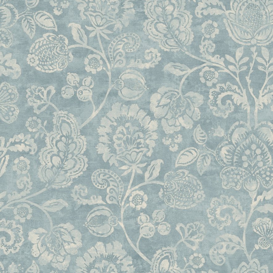 Esselle Wallpaper Sample - Heritage Trail Blue