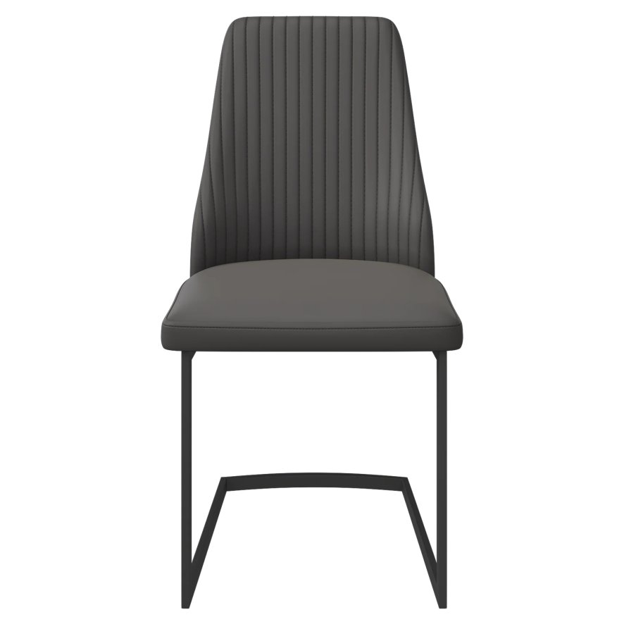 Castello - Dining Chair (Dark Grey Faux Leather)