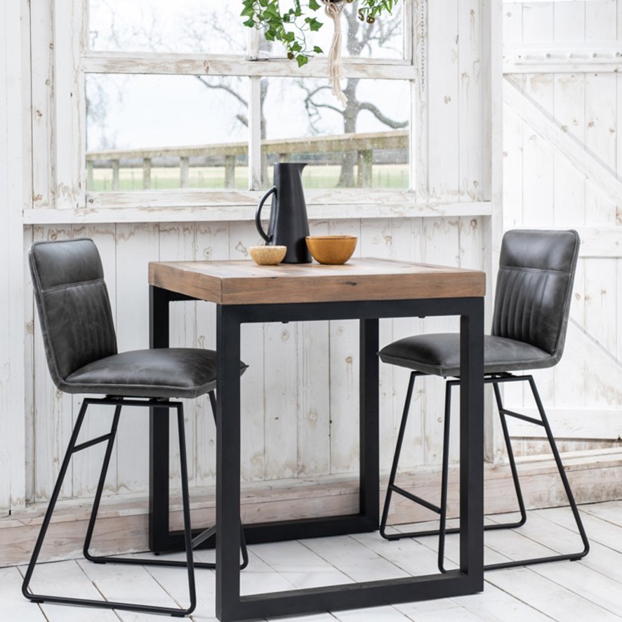 Baker Furniture Cooper - Bar Stool (Grey Faux Leather)