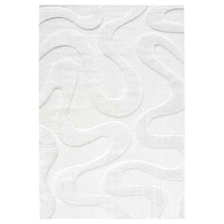 Master Craft Rugs Ltd Cleo - Cream Carved Shaggy Texture Rug