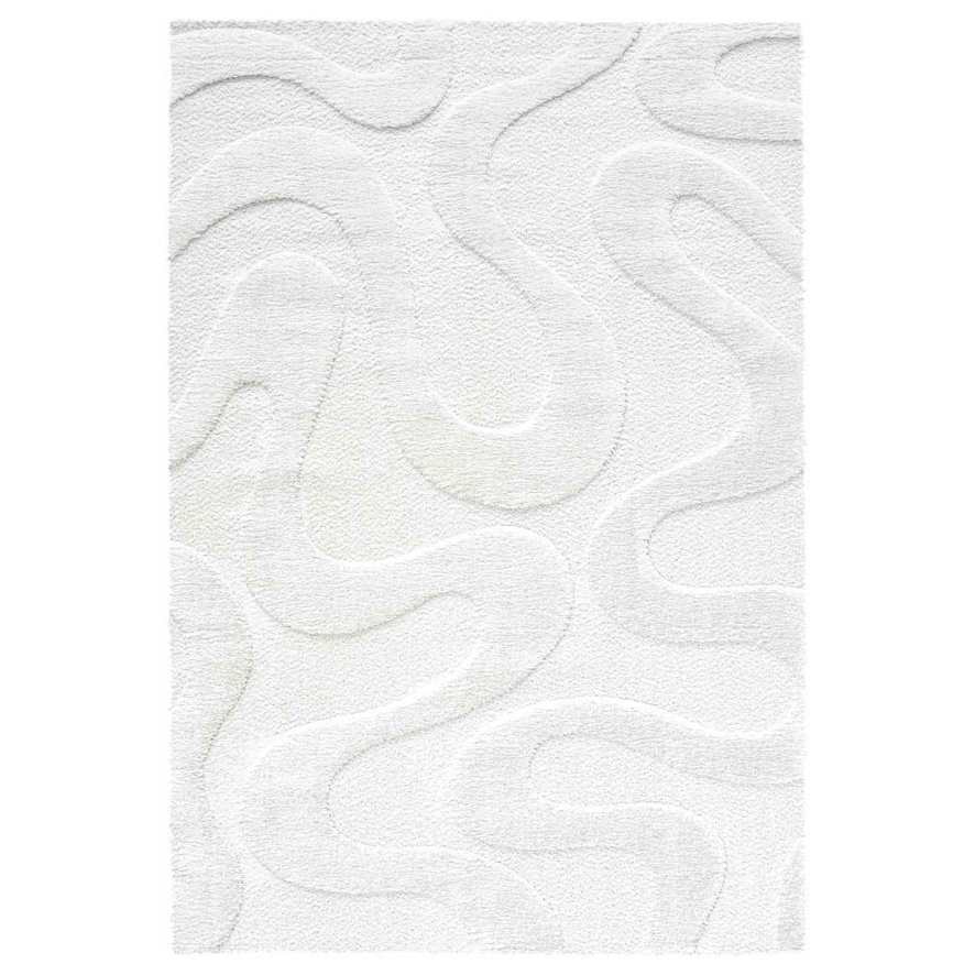 Master Craft Rugs Ltd Cleo - Cream Carved Shaggy Texture Rug