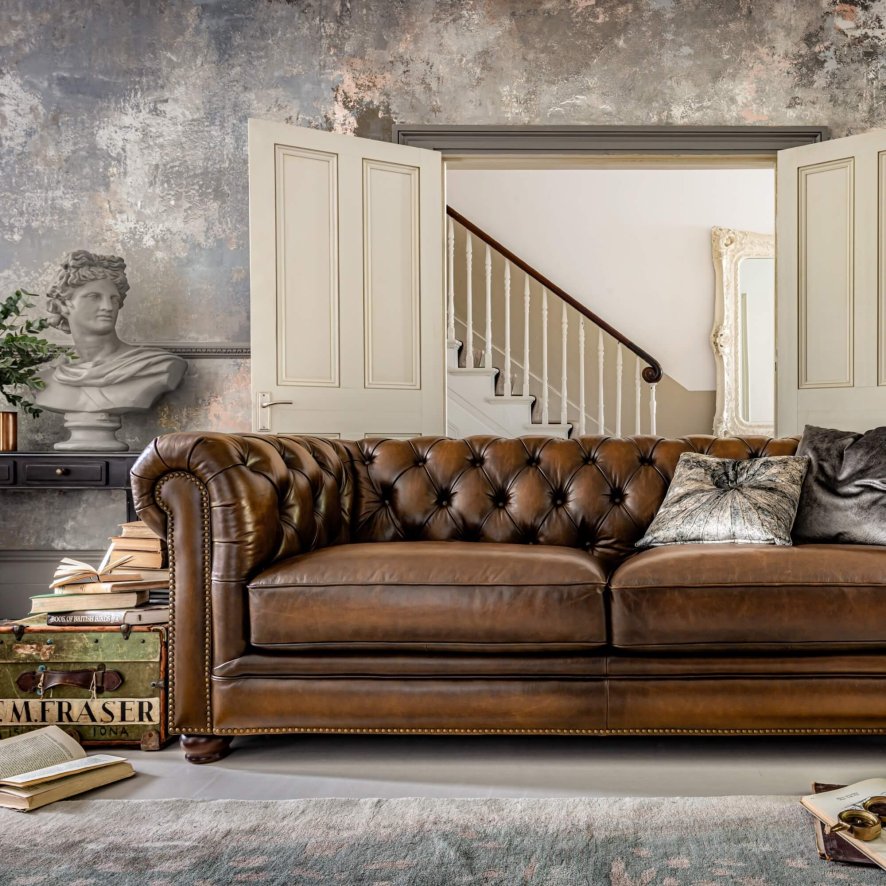 Hydeline Furniture Gladstone - 3 Seat Chesterfield Sofa