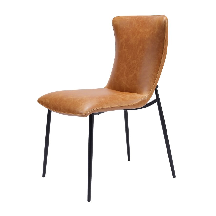 Baker Furniture Ella - Dining Chair (Tan Faux Leather)