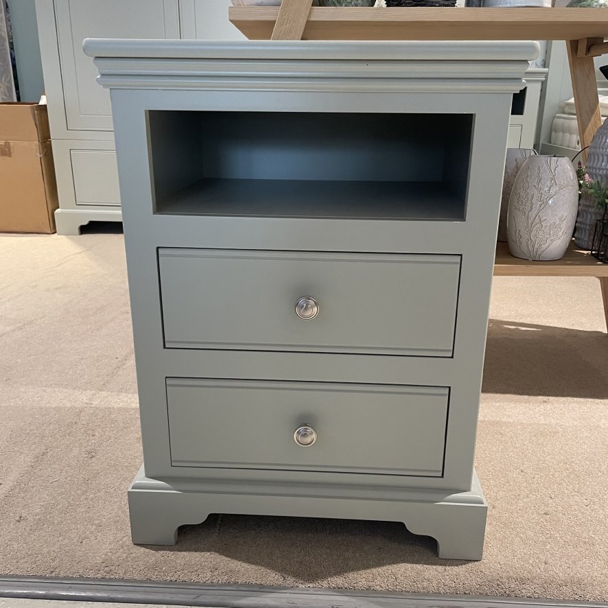 Hill and Hunter Hambledon Bedroom - 2 Drawer Open Shelf Bedside Chest