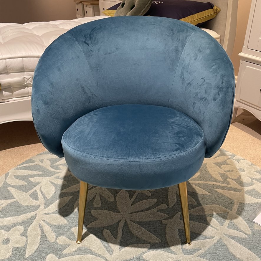 Furniture Link Monica - Accent Chair (Federal Blue Fabric)