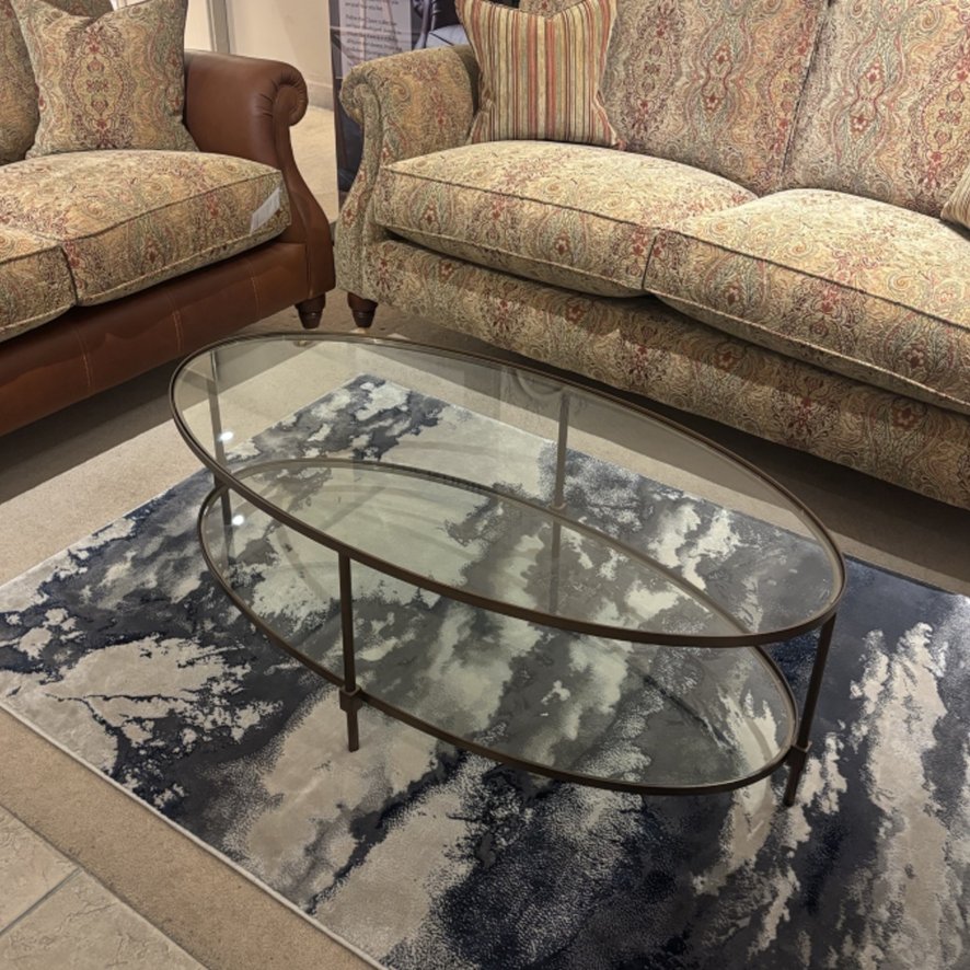 Italia Coffee Table - Clear Glass Top