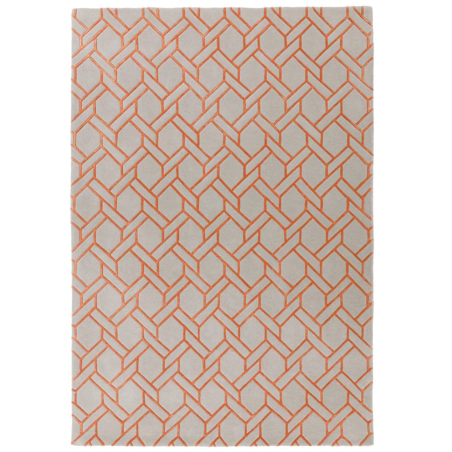 Asiatic Carpets Ltd Nexus Rug - Silver/Orange