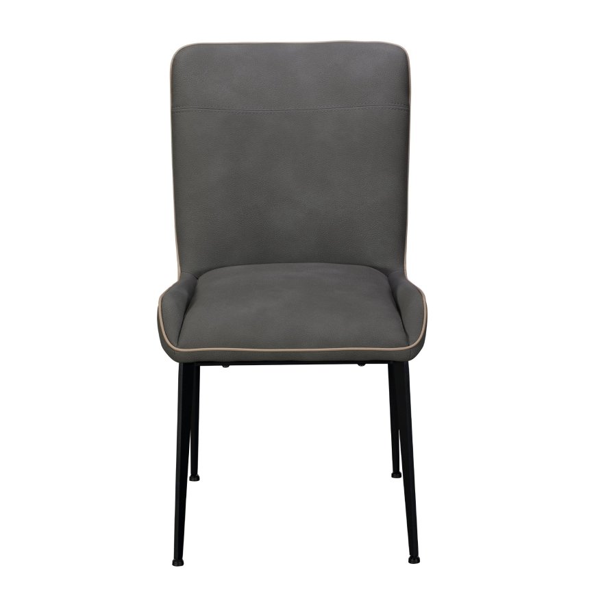 Baker Furniture Rebecca - Dining Chair (Grey Faux Leather)