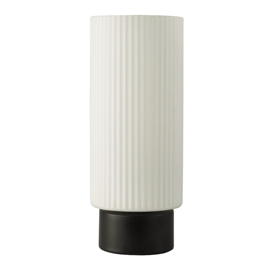 Dar Lighting Dar - Aneska Table Lamp (Matt Black and Opal Glass)