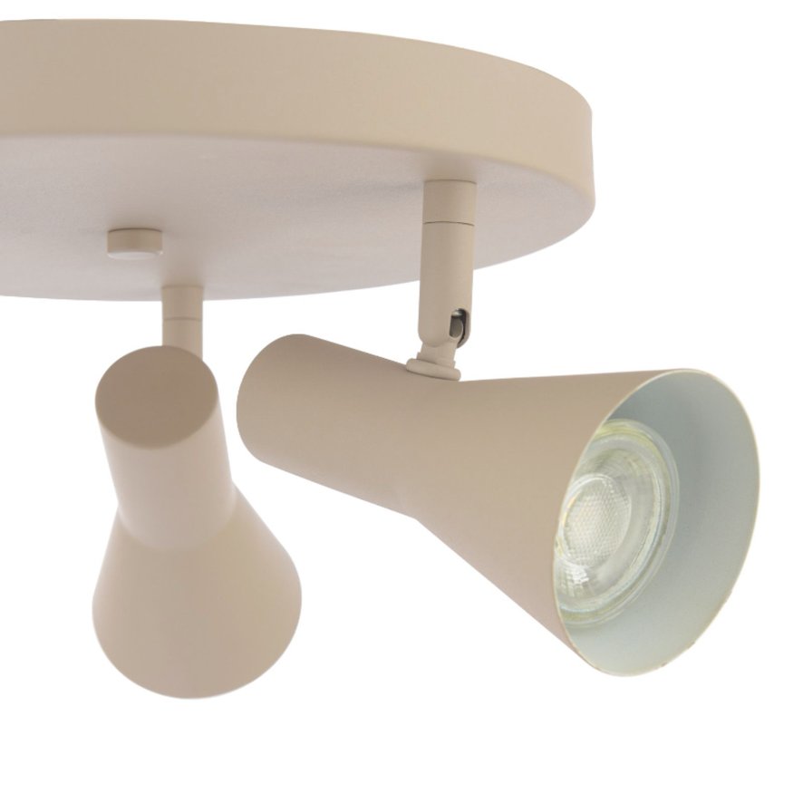 Tarle Light Dar Lighting Dar - Arnel Three Light Spotlight (Satin Taupe) • Roomes ...
