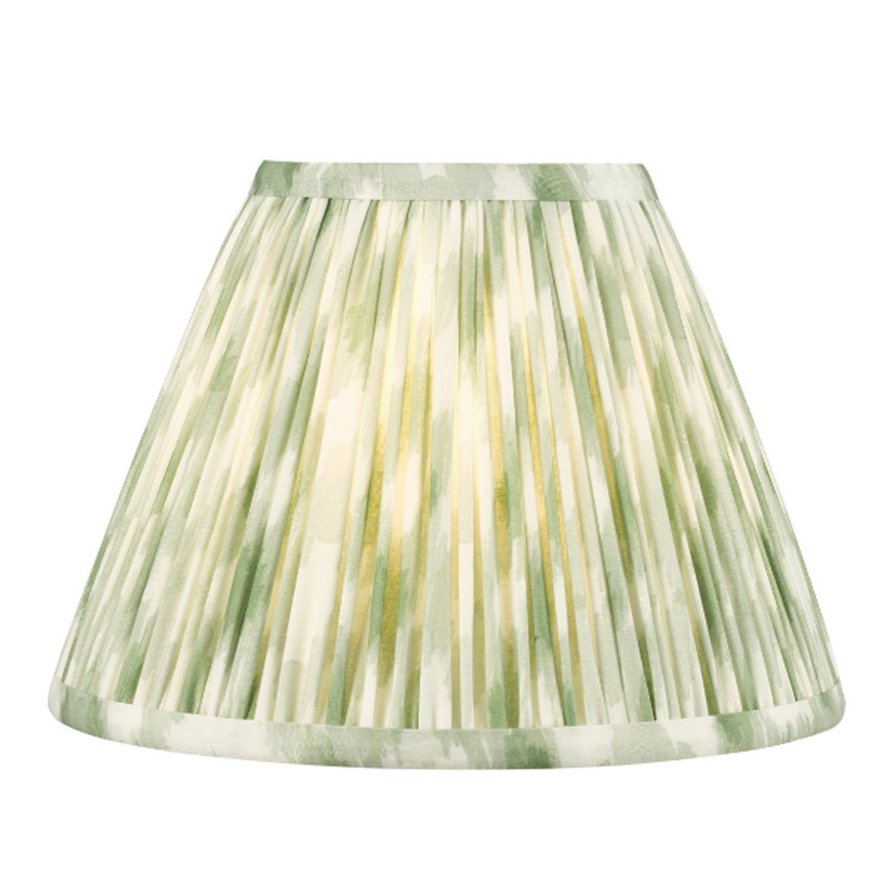 Dar Lighting Dar - Ikat Green Cotton Empire Shade (25cm)