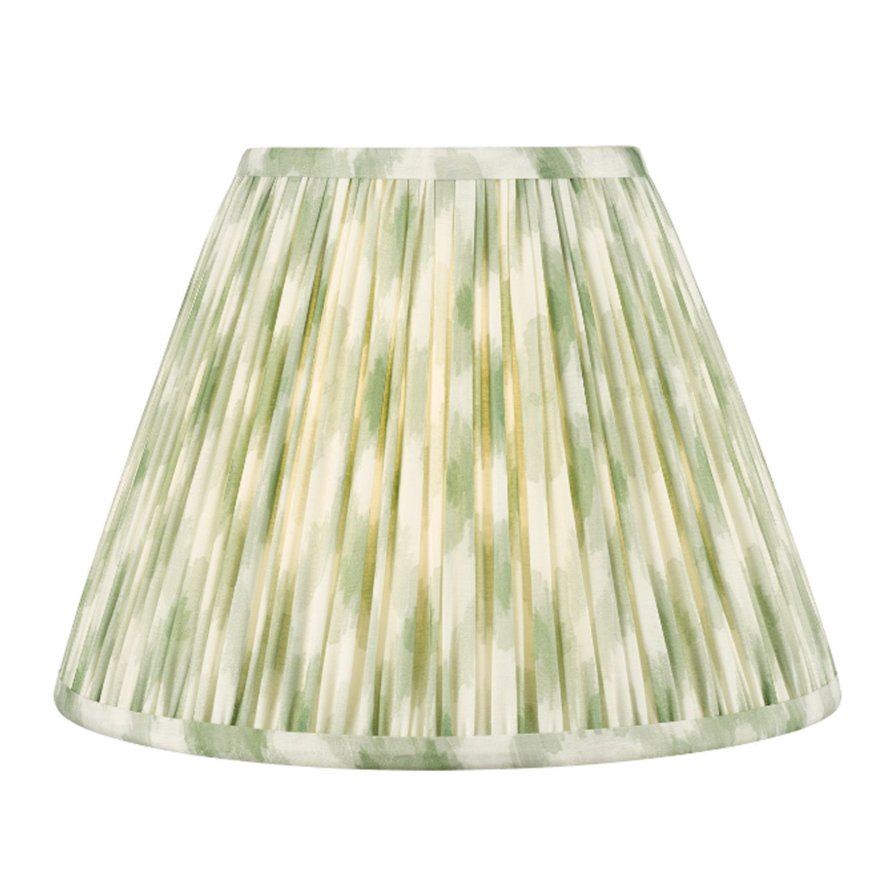 Dar Lighting Dar - Ikat Green Cotton Empire Shade (30cm)