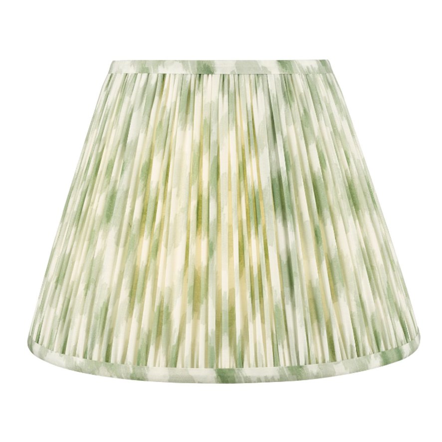 Dar Lighting Dar - Ikat Green Cotton Empire Shade (35cm)