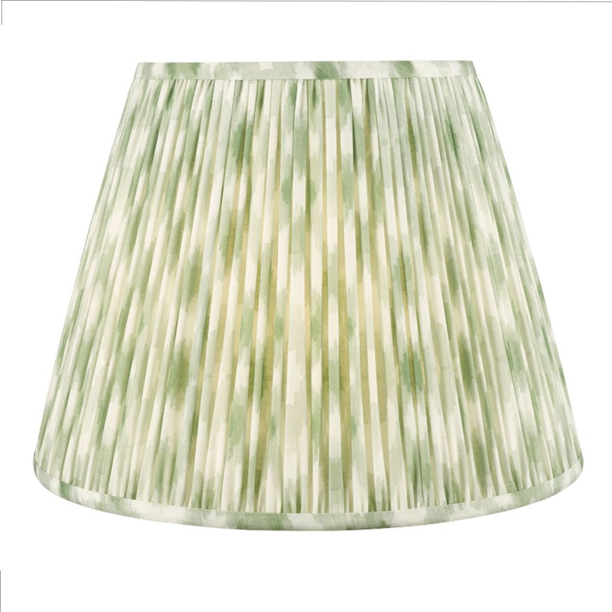 Dar Lighting Dar - Ikat Green Cotton Empire Shade (40cm)