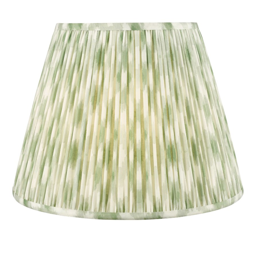 Dar Lighting Dar - Ikat Green Cotton Empire Shade (40cm)