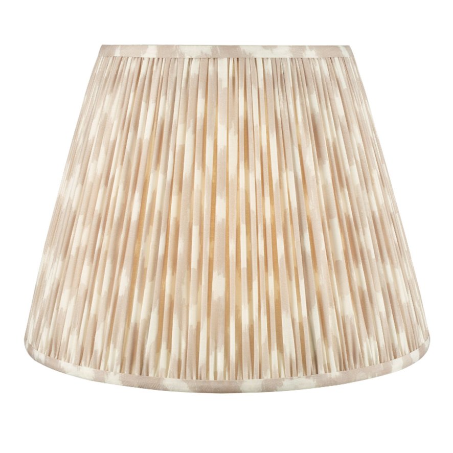 Dar Lighting Dar - Ikat Taupe Cotton Empire Shade (40cm)