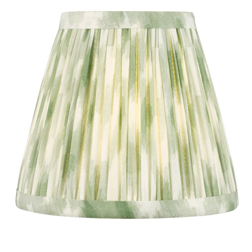 Dar Lighting Dar - Ikat Green Cotton Empire Shade (15cm)