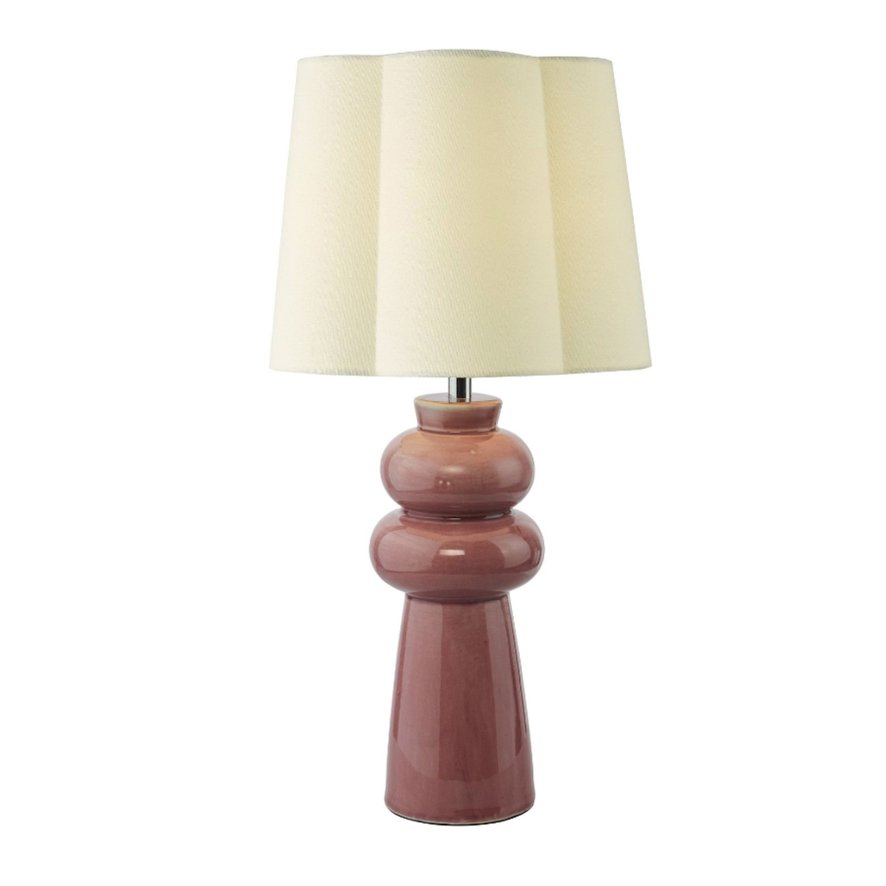 Dar Lighting Dar - Jordana Table Lamp Pink With Shade