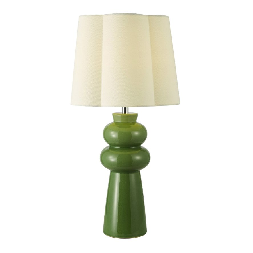 Dar Lighting Dar - Jordana Table Lamp Green With Shade